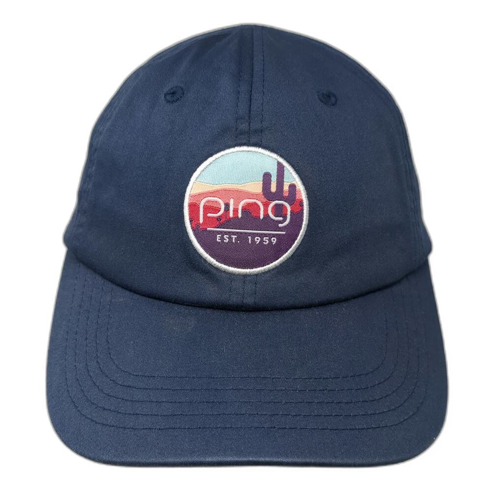 Ping Baseball Cap Blue One Size Cactus Desert Sunset Patch Sensorcool Golf Hat